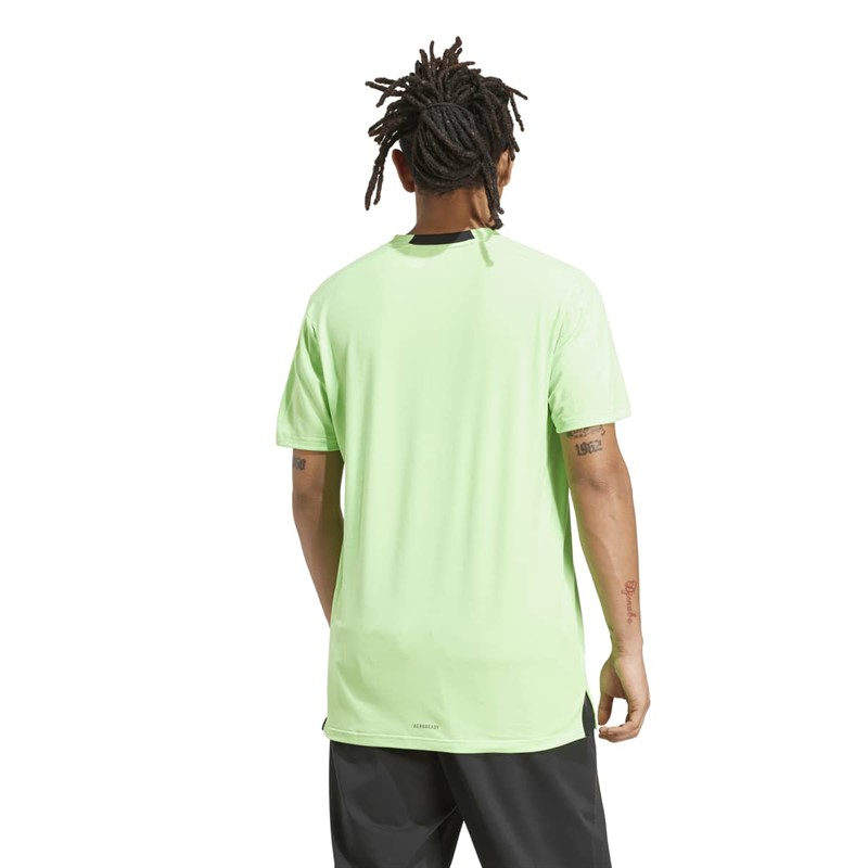 adidas Herren Designed For Training Workout T Shirt Lime Burst