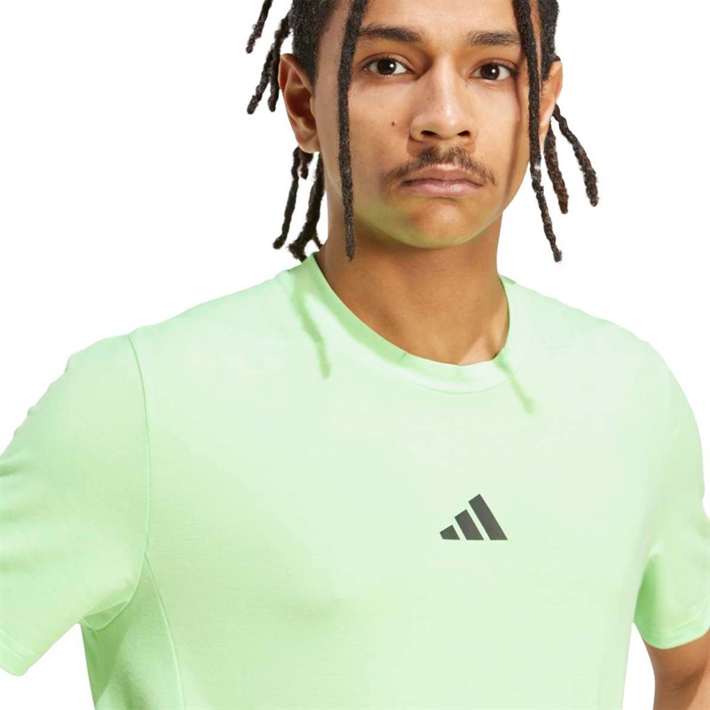 adidas Herren Designed For Training Workout T Shirt Lime Burst
