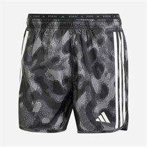 adidas Herren Own The Run 3 Streifen All Over Print Laufshorts Grey Four/Grey Six/Carbon/Schwarz