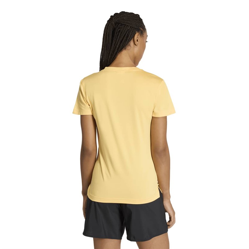 adidas Damen Trainings Basics V Ausschnitt T Shirt Semi Ice Tangerine