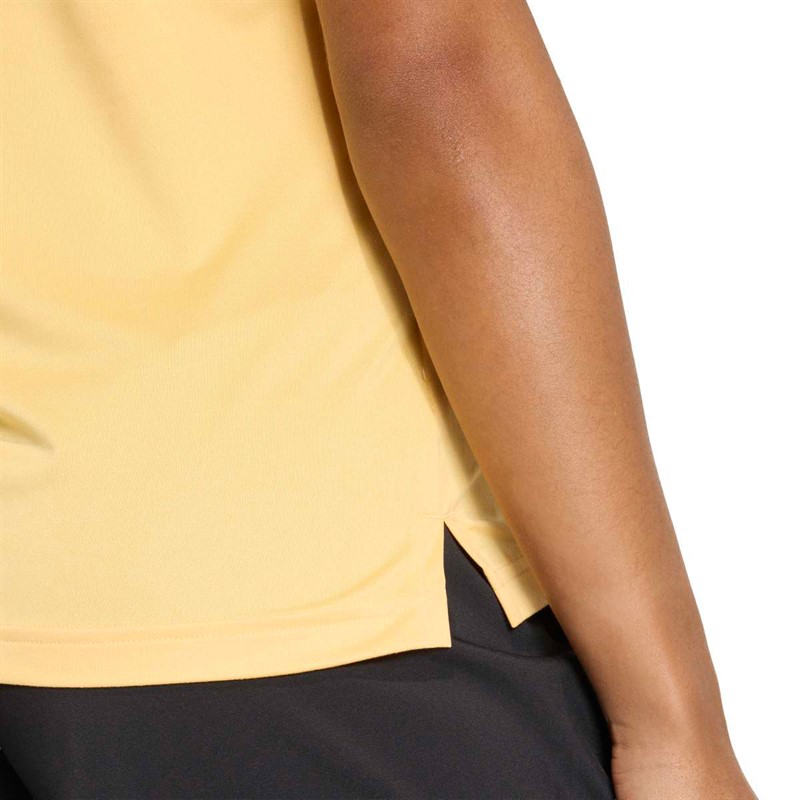 adidas Damen Trainings Basics V Ausschnitt T Shirt Semi Ice Tangerine