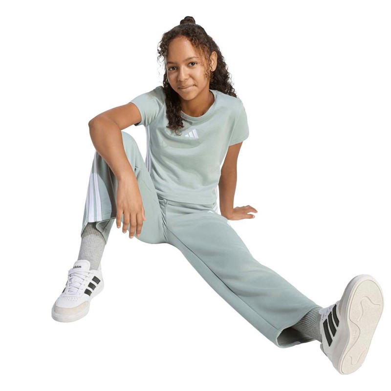 adidas Junior Mädchen Essentials T Shirt Wonder Sage/Weiß