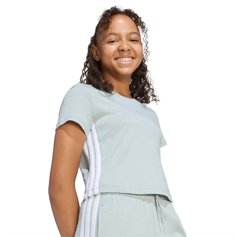 adidas Junior Mädchen Essentials T Shirt Wonder Sage/Weiß