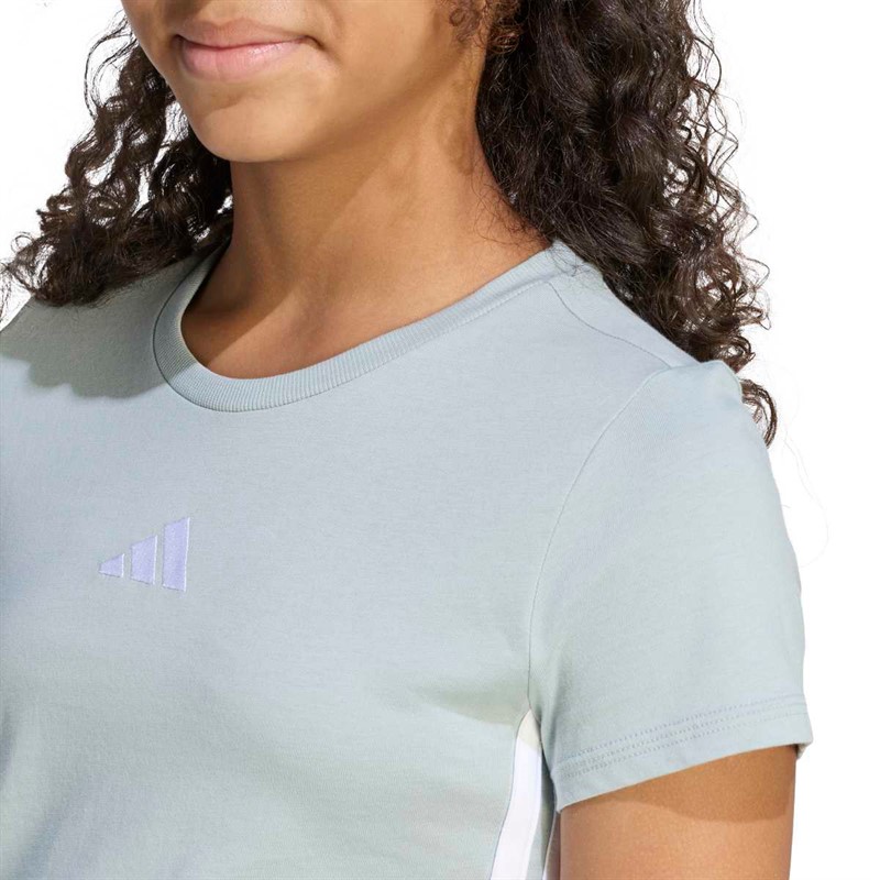 adidas Junior Mädchen Essentials T Shirt Wonder Sage/Weiß