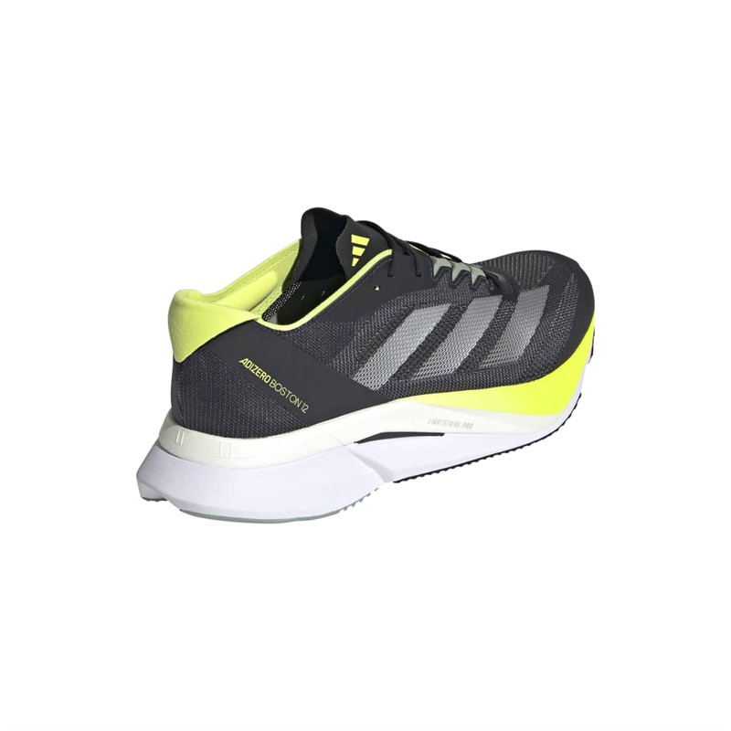 adidas Herren Adizero Boston 12 Lightstrike Pro Neutrale Laufschuhe Aurora Ink/Silver Metallic/Pulse Lime