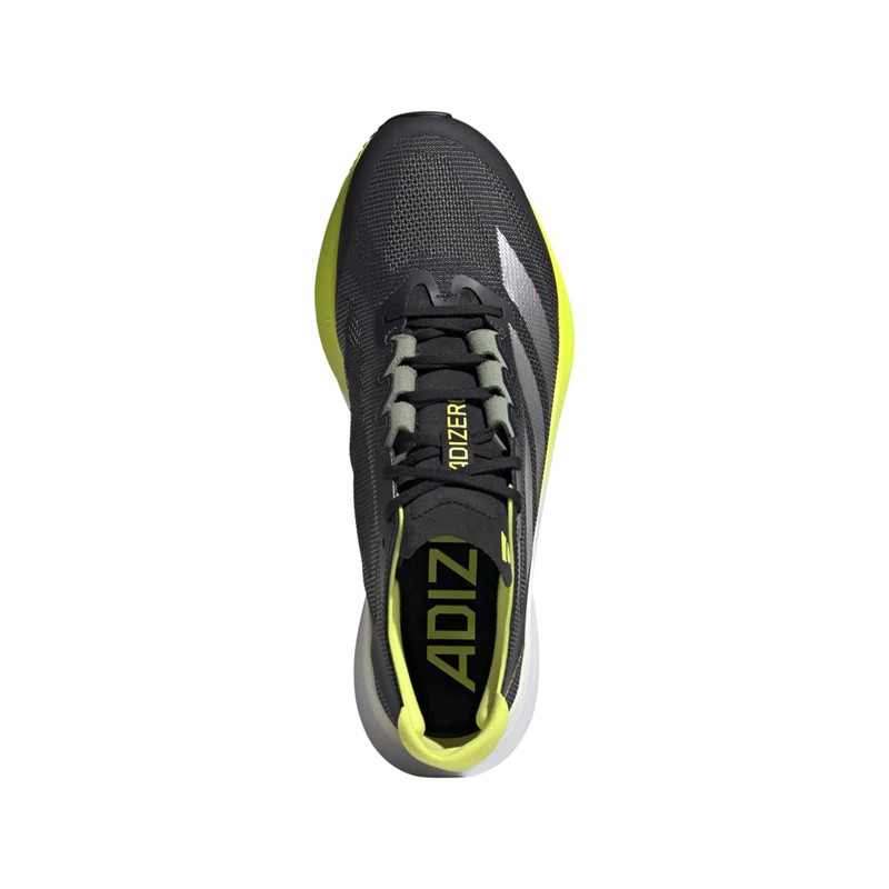 adidas Herren Adizero Boston 12 Lightstrike Pro Neutrale Laufschuhe Aurora Ink/Silver Metallic/Pulse Lime