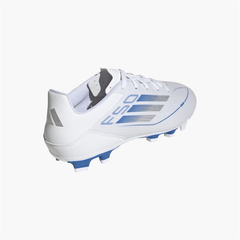 adidas Mens F50 Club Polar Victory Pack FG Firm Ground Football Boots White/Silver Metallic/White