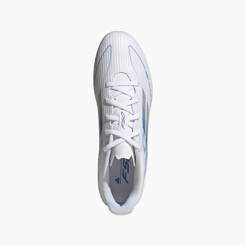 adidas Mens F50 Club Polar Victory Pack FG Firm Ground Football Boots White/Silver Metallic/White
