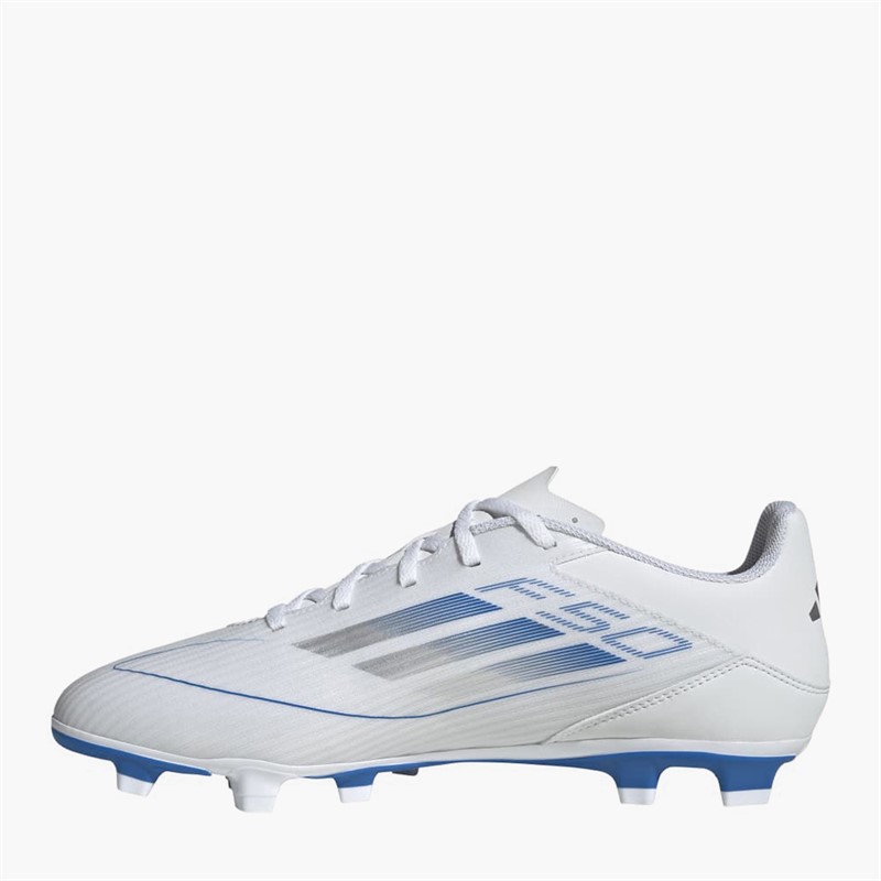 adidas Mens F50 Club Polar Victory Pack FG Firm Ground Football Boots White/Silver Metallic/White