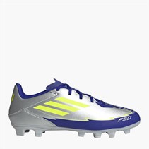adidas Mens F50 Club Messi La Vida Rapida Pack FG/MG Firm/Multi Ground Football Boots Silver Metallic/Solar Yellow/Lucid Blue