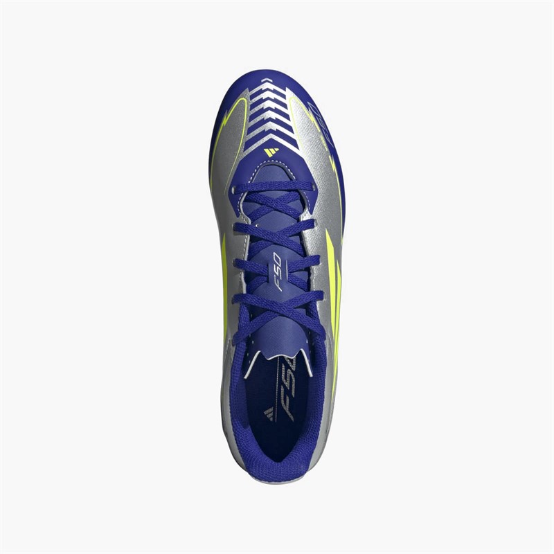 adidas Mens F50 Club Messi La Vida Rapida Pack FG/MG Firm/Multi Ground Football Boots Silver Metallic/Solar Yellow/Lucid Blue