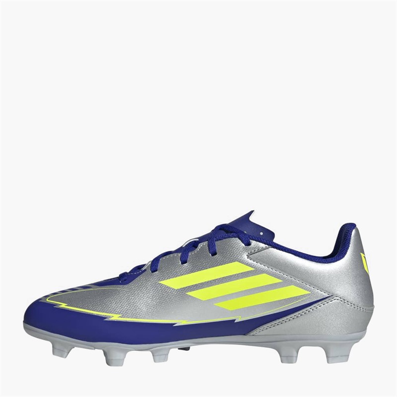 adidas Mens F50 Club Messi La Vida Rapida Pack FG/MG Firm/Multi Ground Football Boots Silver Metallic/Solar Yellow/Lucid Blue