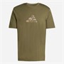 adidas Herre Camo Explorer Grafik T-shirt Olive Strata