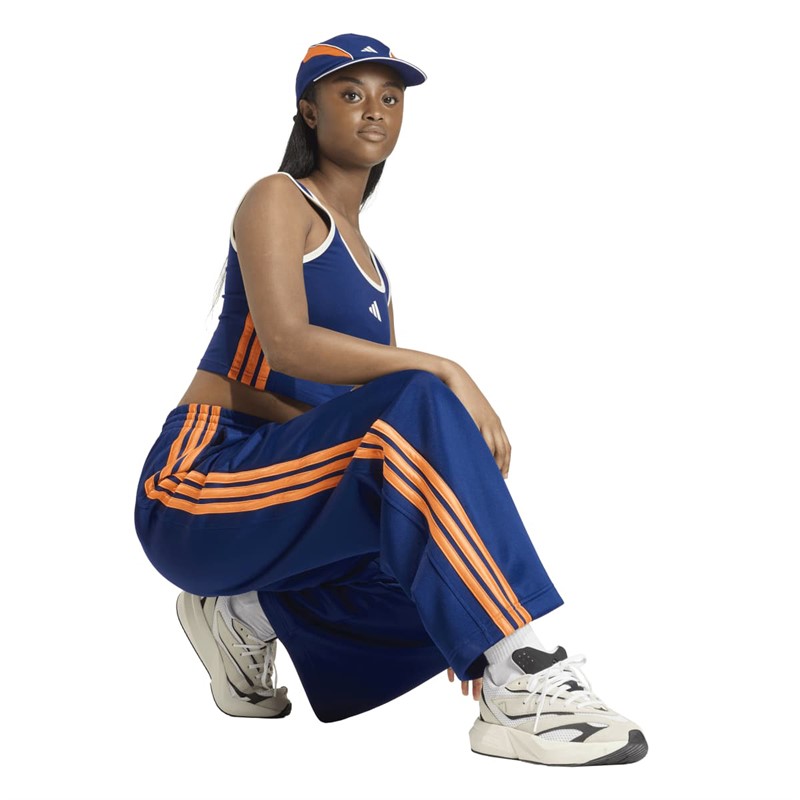 adidas Dame Stadion 3-Stripes Træningsbukser Dark Blue/Pure Orange/Off White