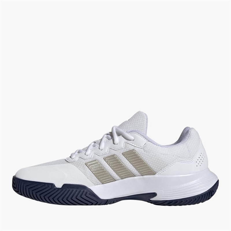 adidas Herren Gamecourt 2 Tennisschuhe Cloud White/Cyber Metallic/Dark Blue