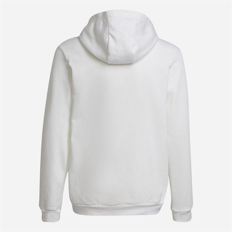 adidas Junior Drenge Entrada 22 Pullover Hættetrøje Hvid/Sort