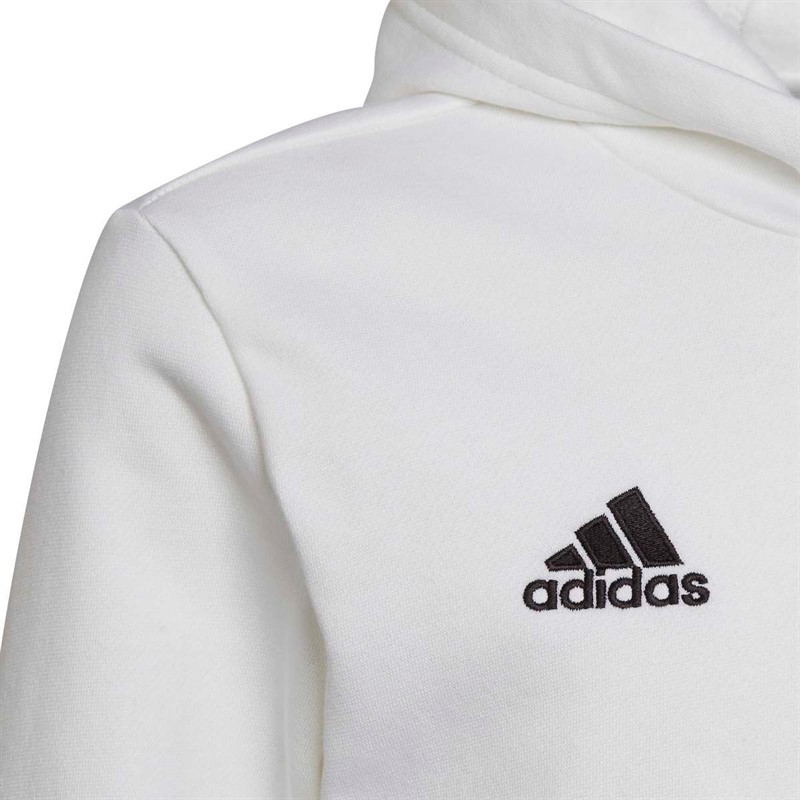 adidas Junior Drenge Entrada 22 Pullover Hættetrøje Hvid/Sort
