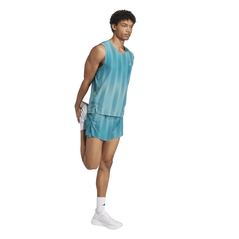 adidas Herren Adizero Laufshorts Powder Teal/Pure Teal