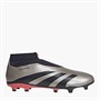 adidas Mens Predator League Laceless Vivid Horizon Pack FG Firm Ground Football Boots Platinum Metallic/Aurora Black/Turbo