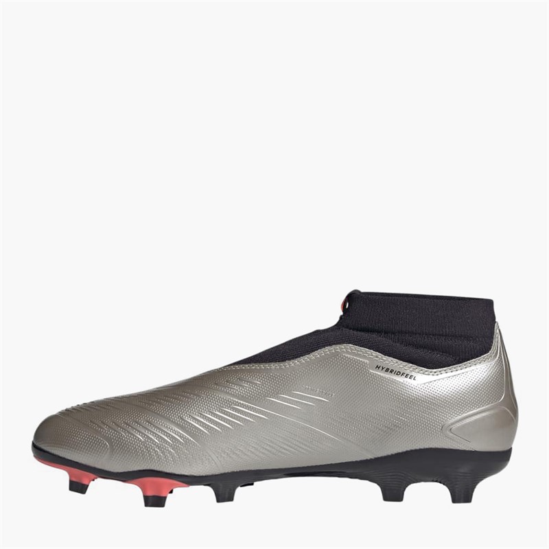 adidas Mens Predator League Laceless Vivid Horizon Pack FG Firm Ground Football Boots Platinum Metallic/Aurora Black/Turbo