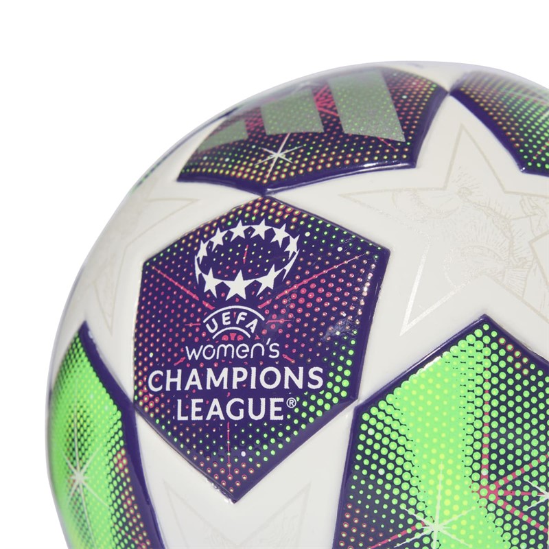 adidas UEFA Champions League 25/26 Mini Football White/Shock Pink/Multi/Solar Yellow