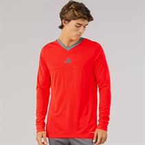 adidas Mens Referee 22 Long Sleeve Jersey Appleseed/Solar Red Appleseed.Solar Red