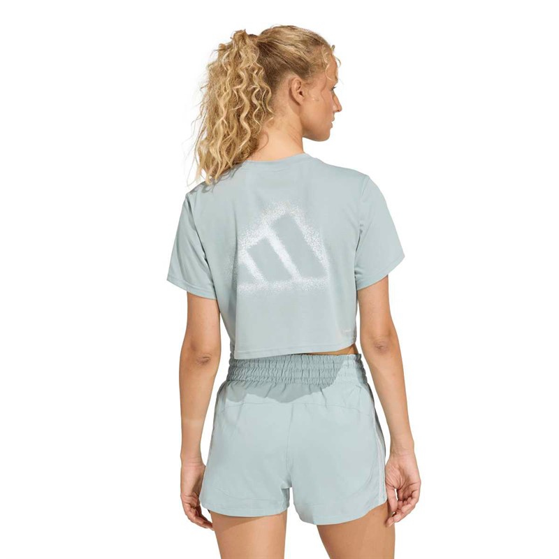 adidas Dame Climacool Power Træning Grafisk T-shirt Wonder Sage