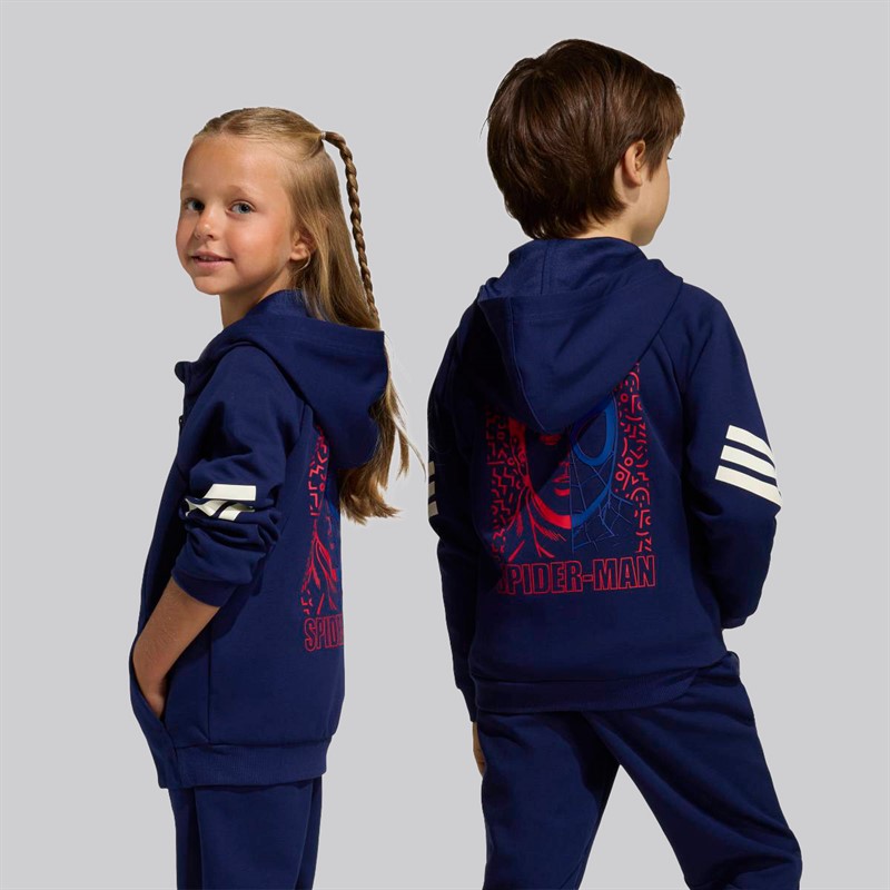 adidas Børn X Marvel Spider Man Træningsbluse Dark Blue/Off White