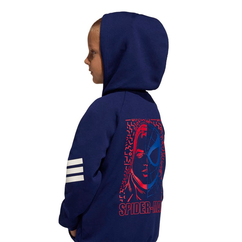 adidas Børn X Marvel Spider Man Træningsbluse Dark Blue/Off White