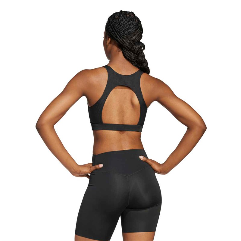 adidas Dame Primeliftimpact Hiit Medium Support Sports BH Sort
