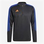 adidas Herre Tiro 23 1/4 Zip Træningsbluse Sort/Lucid Blue