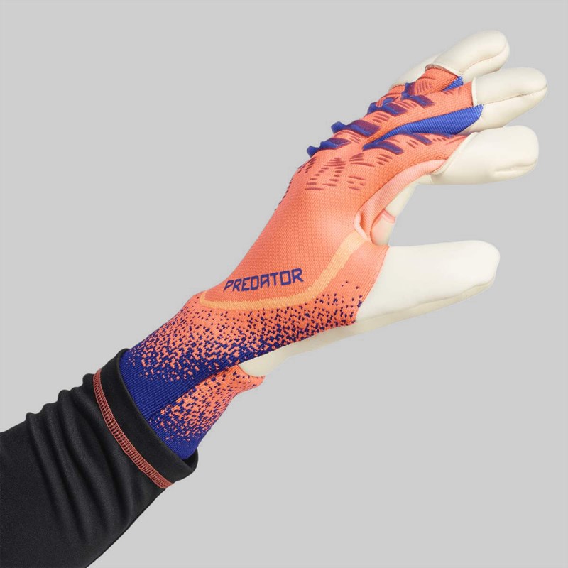 adidas Predator Pro Hybrid Cut Goalkeeper Gloves Signal Coral/White/Lucid Blue