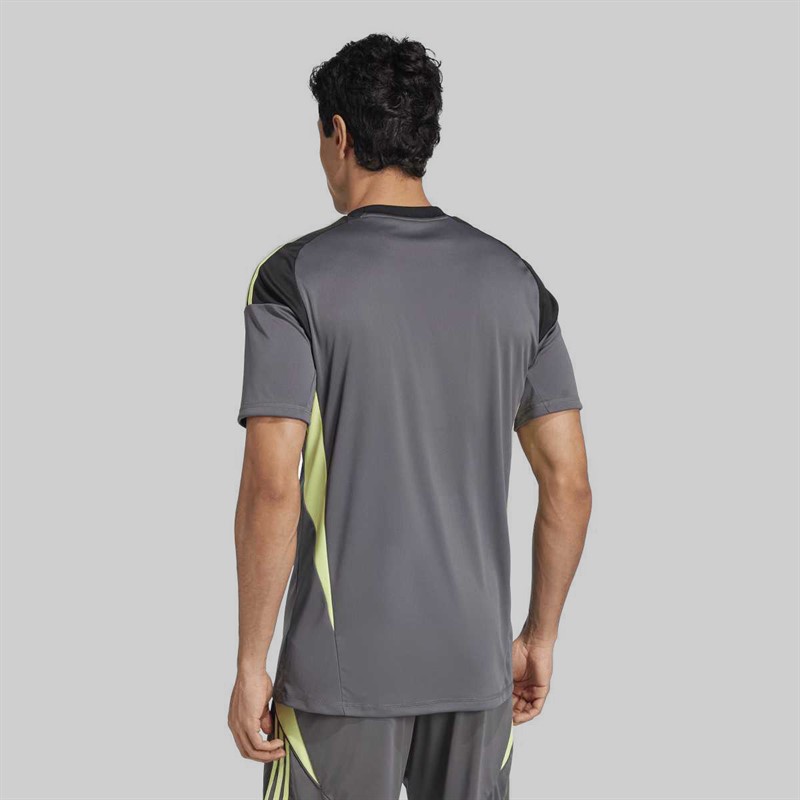 adidas Mens Tiro 25 Competition Short Sleeve Goalkeeper Jersey Grey Five