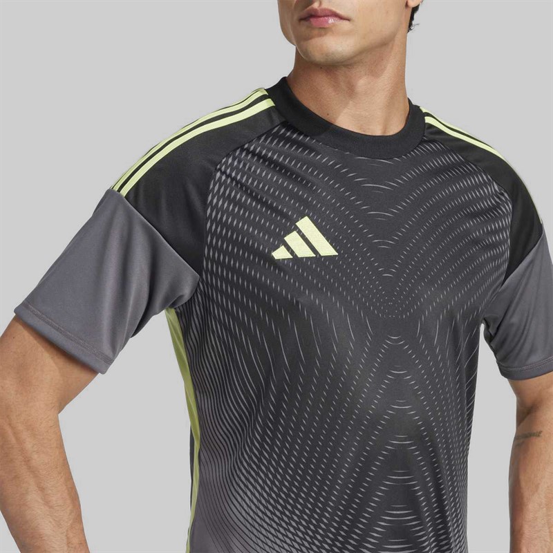 adidas Mens Tiro 25 Competition Short Sleeve Goalkeeper Jersey Grey Five