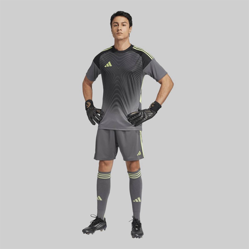 adidas Mens Tiro 25 Competition Short Sleeve Goalkeeper Jersey Grey Five