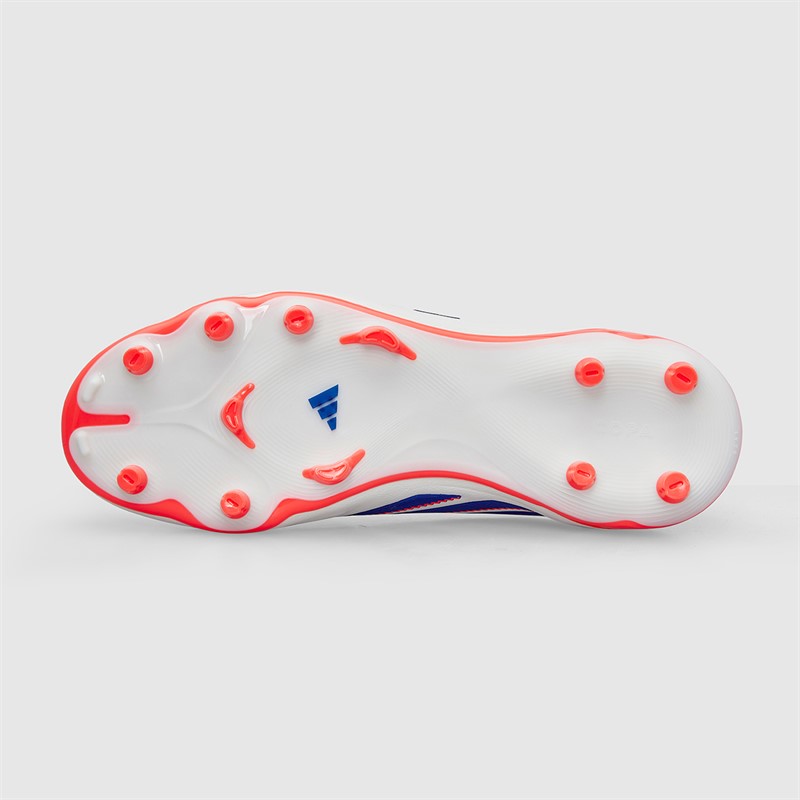 adidas Junior Copa Pure 3 Club Coral Blaze Pack FG/MG Firm/Multi Ground Football Boots Off White/Lucid Blue/Signal Coral