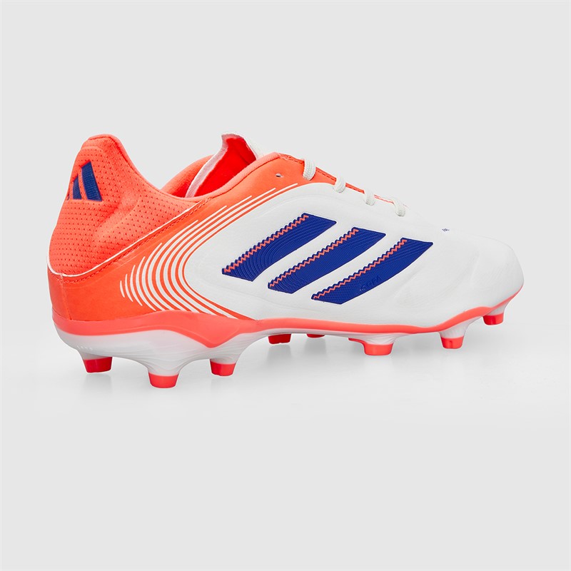 adidas Junior Copa Pure 3 Club Coral Blaze Pack FG/MG Firm/Multi Ground Football Boots Off White/Lucid Blue/Signal Coral