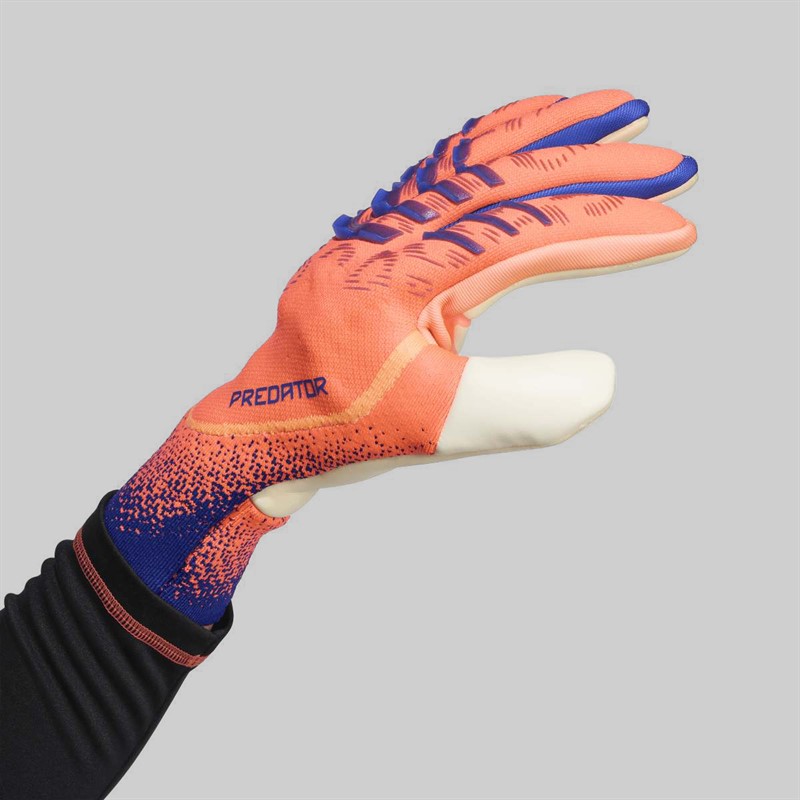 adidas Predator Pro Promo PC FingerSave Goalkeeper Gloves Signal Coral/White/Lucid Blue