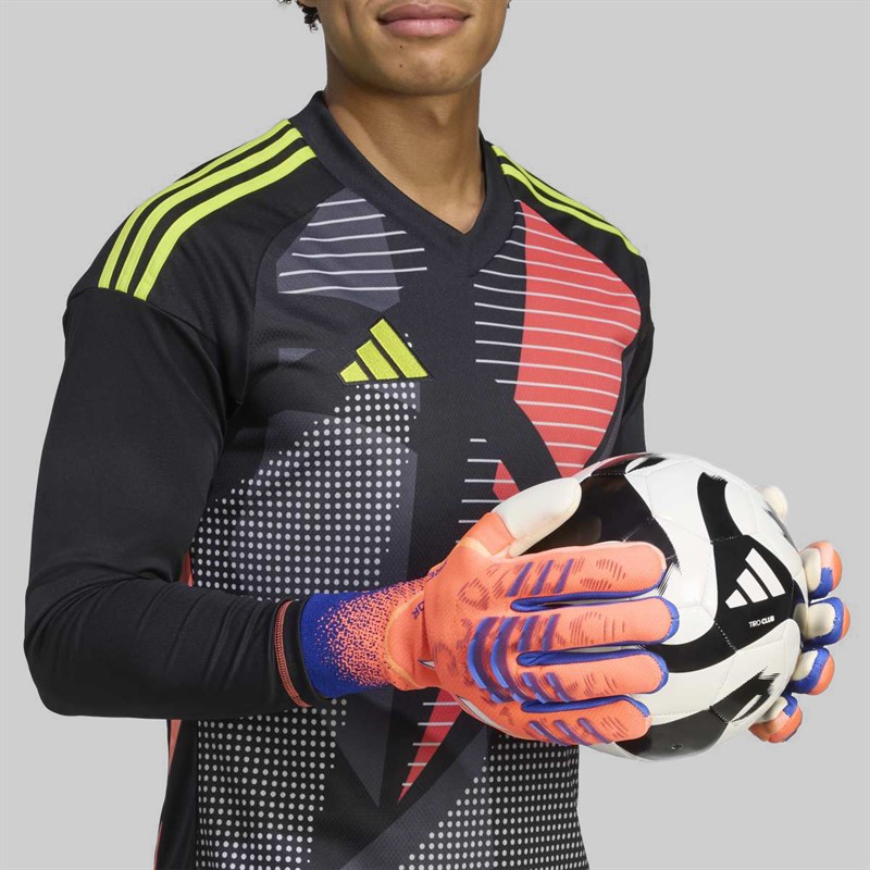 adidas Predator Pro Promo PC FingerSave Goalkeeper Gloves Signal Coral/White/Lucid Blue