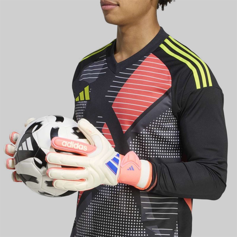 adidas Copa Pro Goalkeeper Gloves Off White/Lucid Blue/Signal Coral