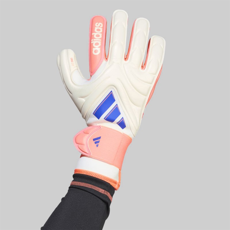 adidas Copa Pro Goalkeeper Gloves Off White/Lucid Blue/Signal Coral