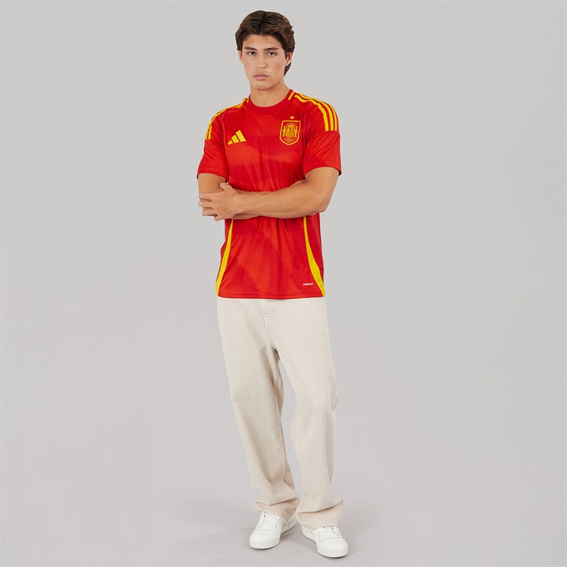 adidas Mens FEF Spain 2024 Home Jersey Better Scarlet