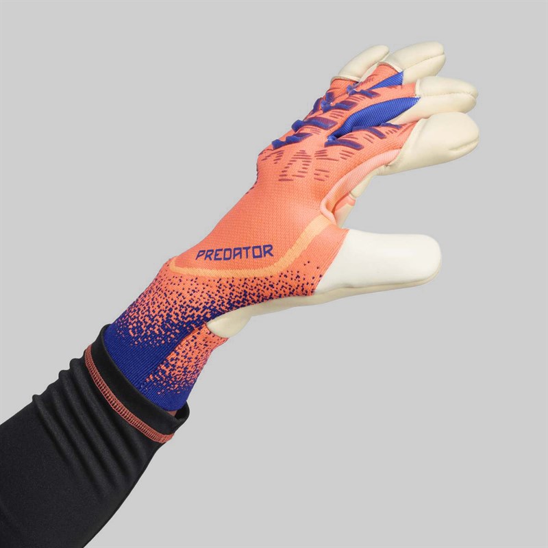 adidas Predator Pro Promo PC Hybrid Cut Goalkeeper Gloves Signal Coral/White/Lucid Blue
