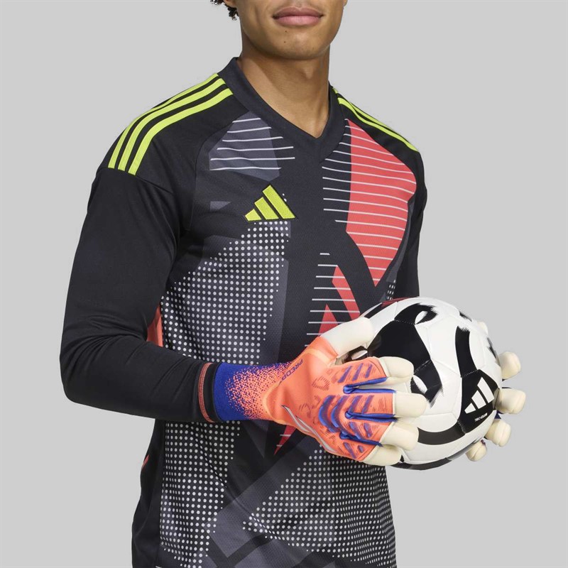 adidas Predator Pro Promo PC Hybrid Cut Goalkeeper Gloves Signal Coral/White/Lucid Blue