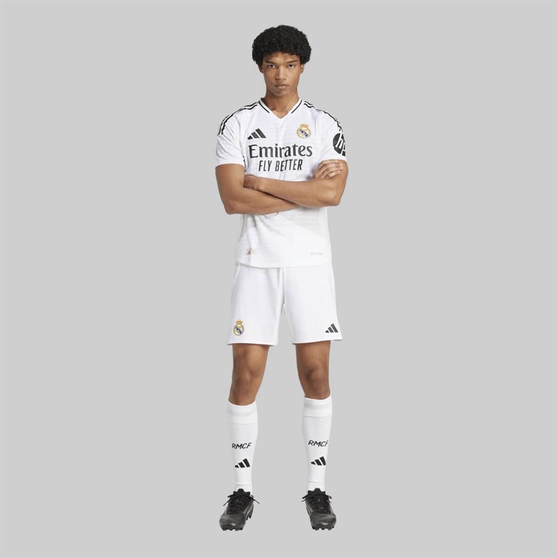adidas Mens RMCF Real Madrid 24/25 Authentic Home Jersey White