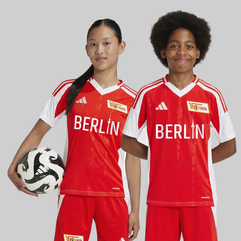 adidas Junior UNB 1. FC Union Berlin 24/25 Home Jersey Vivid Red/White