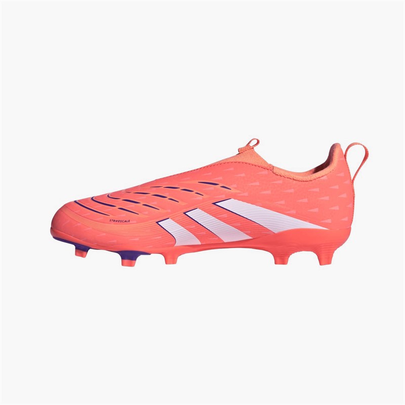 adidas Junior Predator League Laceless Coral Blaze Pack FG/MG Firm/Multi Ground Football Boots Signal Coral/Cloud White/Beam Orange