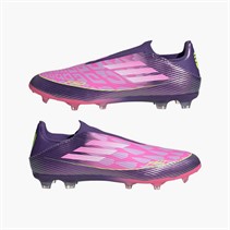 adidas Mens F50 League Laceless Lamine Yamal FG/MG Firm/Multi Ground Football Boots Unity Purple/Footwear White/Lucid Lemon