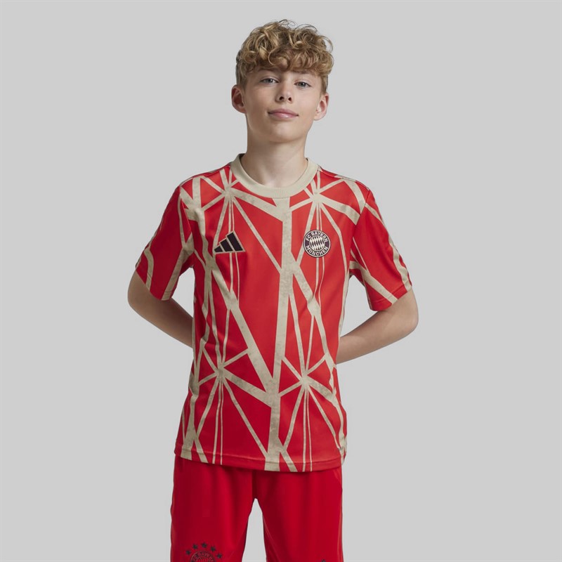 adidas Junior FCB FC Bayern 24/25 Pre-Match Jersey Red