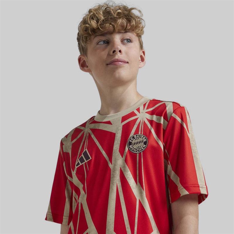 adidas Junior FCB FC Bayern 24/25 Pre-Match Jersey Red